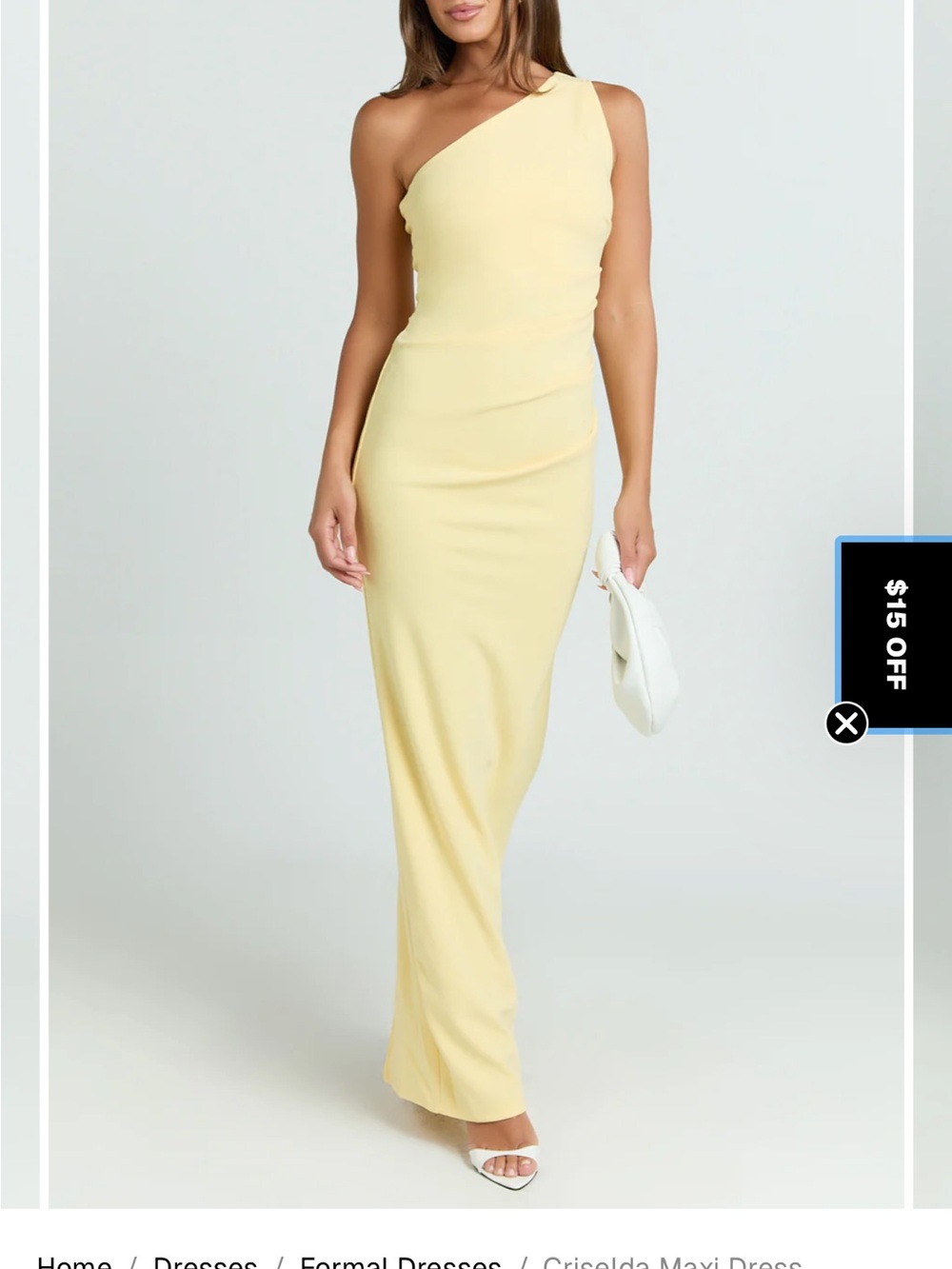 Criselda Maxi Dress - One Shoulder Maxi Dress in Lemon